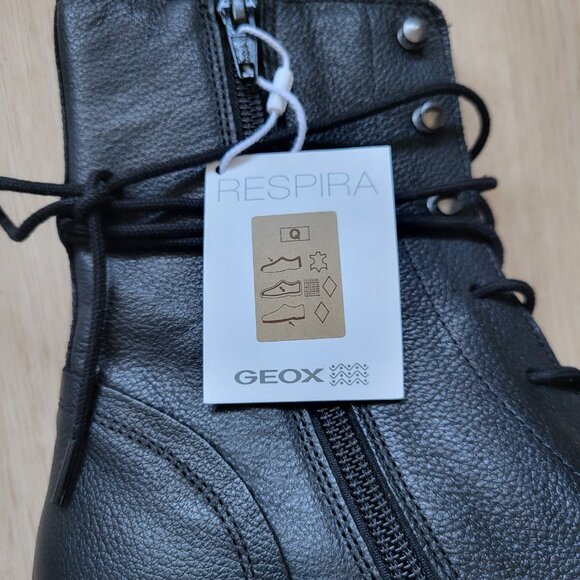 NWOB Geox Hoara Woman Combat Boots Size 37/6.5 - Picture 12 of 14
